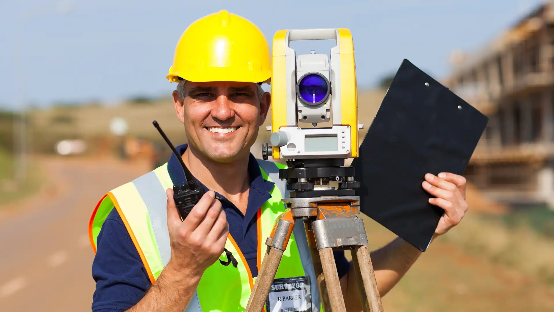 What do land surveyors do – Surveyor with a total station